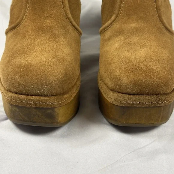 Matisse Platform Suede Boots Wood Soles Size 8 M "Joue" Exc - Picture 6 of 15